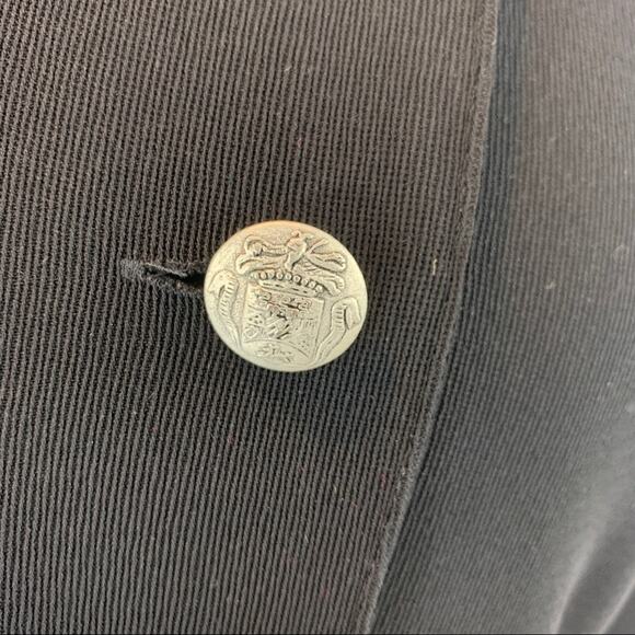 Plaza South vintage long black military style silv - Picture 7 of 10